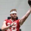 Saints Hunter Deckers during rookie mini camp