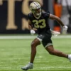 Jonas Sanker, Saints 3rd round draft pick at Saints Rookie mini camp