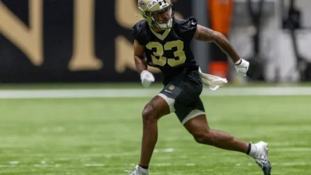 Jonas Sanker, Saints 3rd round draft pick at Saints Rookie mini camp
